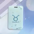 Taurus constellation slide card holder student bus card badge protective cover id case - Taurus Pattern / No Accessories