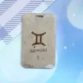 Gemini slide card holder, zodiac ID badge protector for bus, student campus, or meal cards. - Gemini Pattern / No Accessories