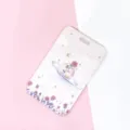Porte-carte d'identité rose design planète rose, idéal pour le campus et le bureau. - Planète des Roses / Sans Accessoires