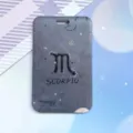 Sliding Scorpio ID Card Holder Bus Metro Pass Cover Student Campus Badge Protector - Scorpio Pattern / No Accessories