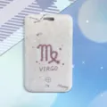 Virgo zodiac sliding card holder pink ID badge holder for students and office workers - Virgo Pattern / Card Holder Only (Without Accessories)