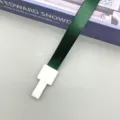 Green 1.5cm lanyard with plastic buckle for ID card badge holder, work pass neck strap. - Dark Green
