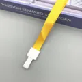 1.5cm yellow lanyard with white buckle for ID badge card holder neck strap variant - Orange