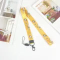 Cute cartoon duck print polyester lanyard neck strap for ID badge and student cards. - Okyes Duck Long Lanyard