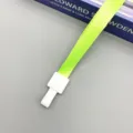 Neon green lanyard with white plastic buckle, ideal for work ID badges and exhibition cards. - Fluorescent Green