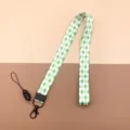 Gruen weiss karo muster lanyard halsriemen handy anhanger ausweis halter schluesselband - Grünes Geometrisches Y-Muster / Langes Schlüsselband