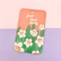 Oil painting style card sleeve student bus id badge holder protective case with floral print - Oil Painting Flowers (No Accessories)