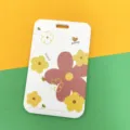 Süßer Ausweishalter mit Blumen Muster Student Buskarte Schutzhülle mit tollem Design. - Kleines Rotes Blümchen / Ohne Zubehör / Weiß