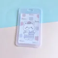 Portatarjetas de identificación transparente con diseño de osito, ideal para estudiantes. - Oso Conejo / Funda PP Vertical (Sin Accesorios)
