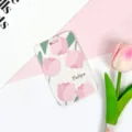 Cute pink tulip sliding card holder ID badge case protector for daily school use. - Five Roses / No Accessories