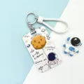 Cute astronaut cartoon card holder with braided strap student bus pass protective cover - Star Balloon Astronaut / White Braided Rope
