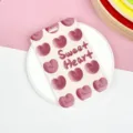 Pink sweet heart pattern ABS card holder, cute student card protective sleeve for daily use. - Heart Letter Pattern / No Accessories