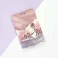 Cute cartoon rabbit card holder with floral design, perfect for student ID and access IC cards. - Rose Cloud Rabbit / No Accessories