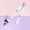 Cute cartoon lanyard neck strap with metal clasp, durable key holder for phone ID badge. - Double the Happiness