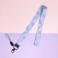 Cartoon Printed Lanyard Neck Strap Phone Key Holder Purple Variant Durable Fashion Cute - Smudge Flower Bear