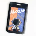 Portatarjetas de identificación negro con tarjeta de astronauta, funda protectora. - Estilo Astronauta Naranja Azul / Portatarjetas Solo (Sin Accesorios)