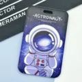 Cartoon astronaut badge card holder student bus access control card sleeve with lanyard - Interstellar Astronaut / No Accessories