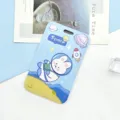 Süßer Cartoon Astronaut Schiebe Kartenhalter Schüler Buskarte Schutzhülle Blau Design - Schwebender Astronautenhase (Ohne Zubehör)
