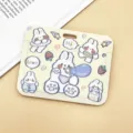 Cute cartoon push-pull card holder for student bus cards and access cards protection. - Horizontal Style - Yellow Bubble Rabbit (No Accessories)