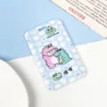 Cute cartoon crocodile ABS plastic student ID card holder bus pass protective sleeve. - Girl and Little Crocodile / No Accessories