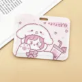 Cute cartoon push-pull card holder for student bus ID access card protective sleeve pink - Horizontal Style - Pink Pajama Girl (No Accessories)