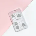 Transparent cute cartoon dinosaur badge card holder waterproof student ID card protective sleeve - Plaid Little Dinosaur (No Accessories) / Vertical PP Card Sleeve
