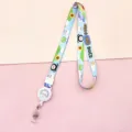 Cute Cartoon Lanyard Retractable Badge Reel Cute Duck Student ID Card Neck Strap Blue - Cute Duck (White Goose)