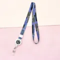 Blue space astronaut lanyard retractable badge holder variant for student ID cards and work passes - Blue-Purple Spaceman