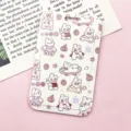 Cute cartoon student bus card holder, PVC ID badge case for daily commute and school use - Cute 100% Rabbit (No Accessories)