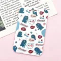 Cute dinosaur vertical card holder student bus pass sleeve ID badge holder for daily use - Many Little Monsters (No Accessories)
