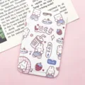 Cute cartoon pull-out card sleeve student bus card protective cover id badge holder - LUCK Rabbit (No Accessories)