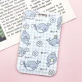 Cute whale plaid student card holder badge case bus pass protector with lovely animal design. - Blue Shark (No Accessories)