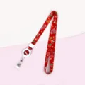 Christmas retractable badge reel lanyard with ID card holder clip for office school work. - Christmas Hat (Retractable Lanyard)
