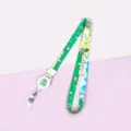 Cute Cartoon Retractable Lanyard ID Badge Holder with Green Dinosaur Neck Strap - Little Green Dragon (Retractable Lanyard)