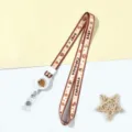 Cute cartoon capybara lanyard with retractable reel id badge holder neck strap for keys - Brown Edge Capybara (Retractable Lanyard)