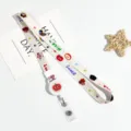 Cute cartoon lanyard with retractable badge reel and ID card holder for daily use. - Sandy Cartoon Cat (Retractable Lanyard)