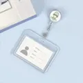 Portatarjetas de plástico transparente con carrete de credencial retráctil de dibujos animados. - Cirujano / Portatarjetas + Carrete