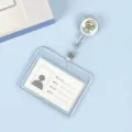Portatarjetas de identificacion transparente de PP con carrete retractil para oficina - Cirujana Mujer / Portatarjetas + Carrete