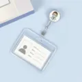 Portatarjetas de identificación horizontal de PP transparente con carrete retráctil y tarjeta. - Doctor Hombre / Portatarjetas + Carrete