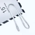 Cordino grigio per badge identificativo larghezza 1.0cm fibbia integrata ufficio fiera fornitura - Grigio