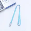 Light blue 1.0cm lanyard id card neck strap with integrated buckle for daily office use - Sky Blue
