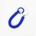 Blue plastic spring coiled keychain phone lanyard anti-lost elastic rope variant item - Dark Blue