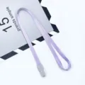Laccetto viola per distintivi con fibbia integrata per tessere di riconoscimento, uso ufficio. - Viola