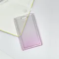 Porta carte d'identita trasparente custodia protettiva per tessera studente e bus - Solo Custodia / Senza Accessori / Sfumatura rosa