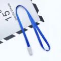 Cordino da collo blu per porta badge identificativo, largo 1,0 cm con fibbia in plastica resistente. - Blu zaffiro