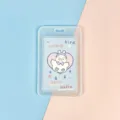 Clear ID Card Holder Cute Cartoon Transparent Badge Protector with Neck Lanyard Strap SKU - Blue Background White Goose Paper Card (No Accessories)