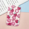 Variante porta carte scorrevole floreale rosa, stile minimalista per protezione tessera campus. - Fiore Rosso di Coniglio Fragola / Senza Accessori