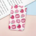 Portacarte scorrevole frutta rosa fiore simpatico badge studente custodia protettiva campus - Fragola Pesca Fiore / Senza Accessori