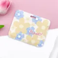 Slide floral card holder for student campus bus IC cards, cute blue and yellow flower design. - Five-Petal Flower / No Accessories / Yellow Blue