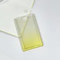 Custodia per carte trasparente sfumata gialla porta badge studente tessera plastica. - Solo Custodia / Senza Accessori / Giallo Sfumato